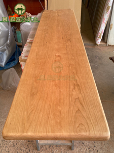 北美樱桃木原木木料木方木板定制实木板材吧台桌面楼梯踏步板家具