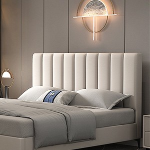 简约现代轻奢软包实木北欧双人主卧1.8米单床头科技布酒店可定制