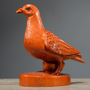 花梨木雕鸽子摆件实木头雕刻红木现代欧式家居饰品客厅玄关工艺品