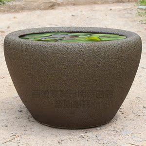 新上庭院大缸瓷缸水系景观陶瓷缸陶瓷鱼缸水缸养鱼阳台睡莲荷花缸