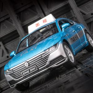 1:32仿真大众cc出租车taxi的士模型车合金车模回力声光男孩玩具车