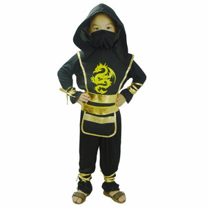 新款万圣节演出服日本忍者服装武士刺客套装儿童游戏服装