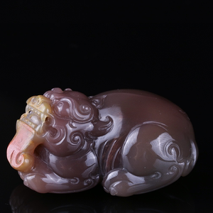 易仁盐源五彩玉盐源玛瑙南红兄弟品种苏工吊坠貔貅