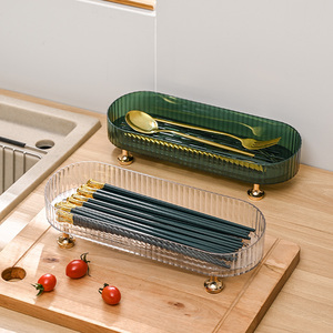 放筷子勺子收纳盒抽屉式家用高档新款厨房多功能刀叉西餐餐具沥水