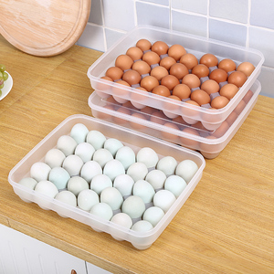 冰箱食品级鸡蛋收纳盒家用鸭蛋储物盒蛋托密封保鲜盒厨房整理神器