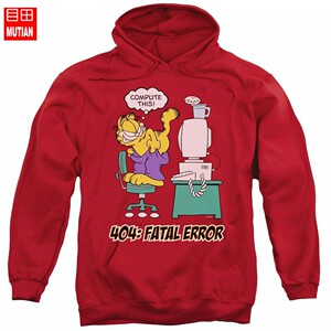 garfield连帽卫衣加菲猫compute this打底复古宽松街头内搭加厚休