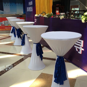 弹力鸡尾酒桌套吧台套茶几罩餐桌布艺弹性婚庆会展圆桌布高脚装饰