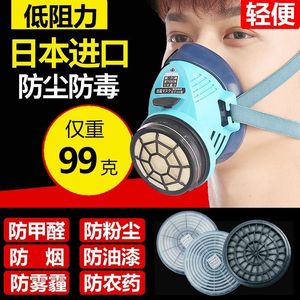 日本进口兴研硅胶防高级防尘口罩粉尘棉石材石雕煤矿装修打磨面具