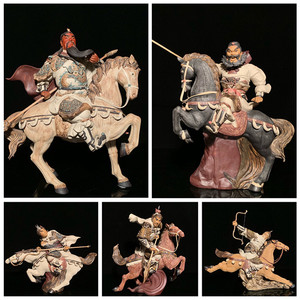 000人付款天猫陶瓷三国人物五虎上将客厅装饰摆件关羽张飞马超黄忠