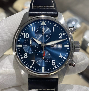 iwc 万国 手表小王子特别版飞行员计时机械表男表 蓝盘 iw377714