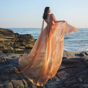 长款连衣裙轻纱超仙