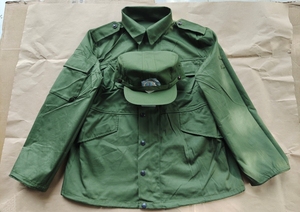 老款87早期大口袋作训服87女涤卡冬作训服上衣老式工作服结实耐磨