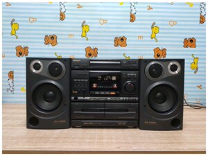 9成新 爱华 990 发烧组合音响 单碟cd 双卡座 功能正常 带遥控器