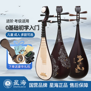 星海专卖北京星海琵琶乐器初学者儿童琵琶成人考级专用非洲紫檀木