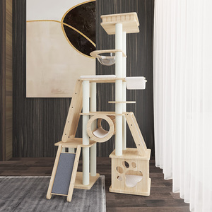 大型猫爬架多功能一体猫咪别墅猫塔猫架多层猫窝进口豪华全实木