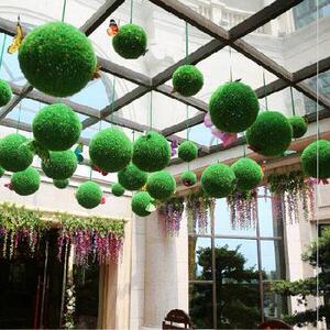 吊花商铺店面吊顶装饰创意仿真植物圆球草球教室店铺田园假吊花叶