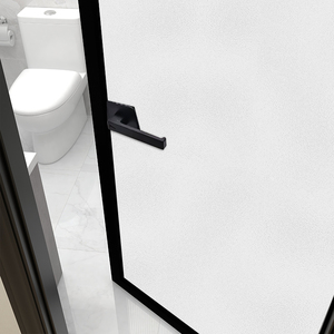 40恒轩名门1淘宝定制卫生间单扇窄边推拉门单轨移门磨砂玻璃吊轨钛