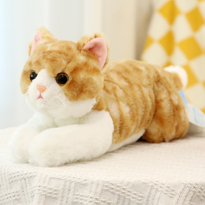 仿真小猫抱枕猫咪玩偶可爱猫猫公仔毛绒玩具儿童睡觉仿生猫布娃娃