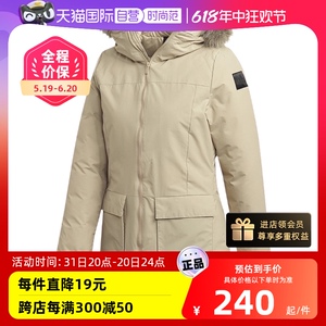 【自营】Adidas阿迪达斯冬棉衣女子户外保暖中长款棉服外套GE7790