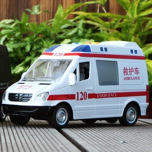 仿真儿童惯性玩具救护车120小开门警车汽车模型耐摔男孩回力.