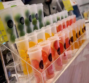 酒吧鲜榨果汁展示架台柜置物架水吧吧台饮品陈列架子ktv夜市摊