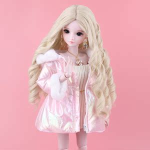 芭比娃娃穿的冬天衣服可爱玩偶圣诞洋娃娃新款装扮包装盒时装推车