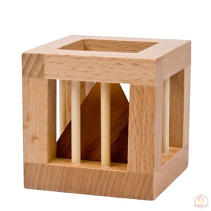 孔明锁 笼中取三角 休闲创意九连环益智玩具 解锁 鲁班锁