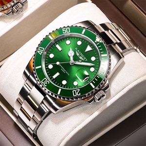 2024新款正品绿水鬼男士手表机械表男款学生运动防水夜光石英腕表