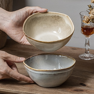 吉田成器  日式复古干饭碗窑变釉陶瓷吃饭的碗家用米饭碗粥碗微瑕