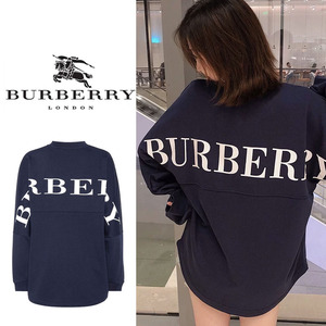 Burberry/巴宝莉卫衣 后背大字母logo宽松蝙蝠袖长袖衫男女同款