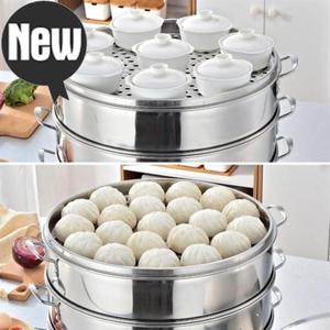 个装大小蒸11笼盖热水不锈钢小型圆形笼屉布铁锅商用盘子蒸格