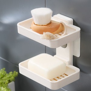 吸盘放肥皂盒创意沥水免打孔壁挂卫生间浴室香皂置物架肥罩香照盒