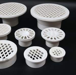 塑料管11075地漏盖110管防鼠树叶清扫口落水6寸大号阳台工程塑料