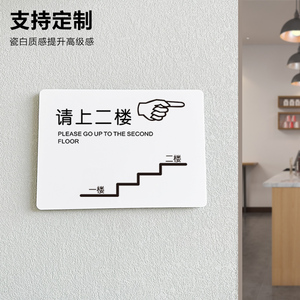 请上二楼指示牌