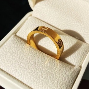 高版本沙金戒指男女通用情侣对戒一字螺纹戒指非黄金不褪色