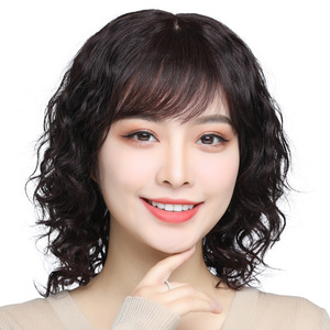 假发女长卷发真发套真人发丝假发套女中年妈妈全头套式发型自然