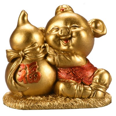 汽车摆件创意可爱小猪八戒男女个性车载装饰招财车内饰品摆件金猪