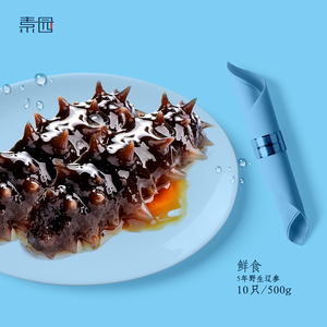 素园即食海参 大连长海县6年野生鲜活辽参8只单个装500g礼盒参谜