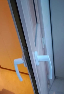 塑钢铝合金移门平开门对穿执手锁阳台卫生间推开门双面传动杆把手