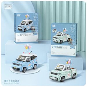 loz1131-33小汽车摆件模型儿童男女孩拼组装中国积木玩具礼品跨境