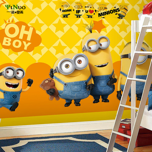 10泰金百货淘宝小黄人3d立体墙贴画客厅卧室墙贴纸儿童房间布置背景