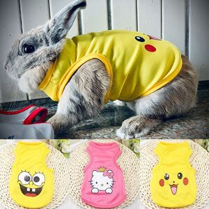 可爱卡通小兔兔背心夏季薄款透气的狗狗猫咪兔子衣服泰迪宠物用品
