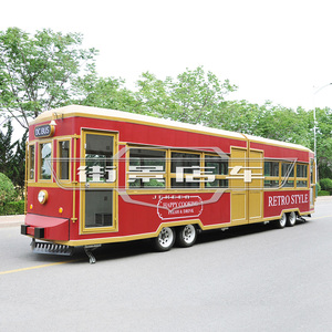 街景店车摩登巴士小吃车推车餐车摆摊多功能新能源四轮快餐车早餐