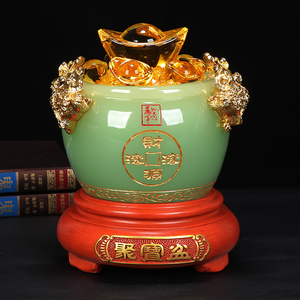 招财聚宝盆摆件风水聚财阵公司开业礼品送人创意办公室客厅装饰品