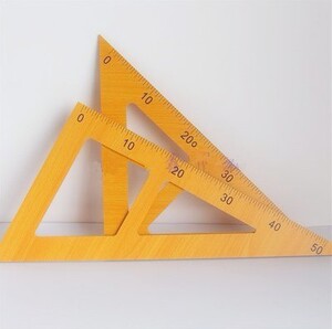 工具作图教学用绘画教师三角尺90度木尺新款讲课测量大号半圆50cm