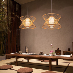 居中式餐厅吊灯日式吧台灯禅意茶室灯具复古鱼形灯民宿装饰0人付款