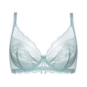 怡倩显瘦透气超薄内衣女聚拢收副乳半球型胸罩 大胸显小薄款文胸