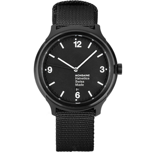 mondaine国铁手表男瑞士时尚大表盘石英机芯复古防水男士腕表正品