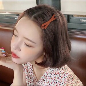 短发发饰流海发卡前额头发夹子小众两边侧发收碎头发边夹女精致冬