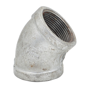 度铁45分镀锌国弯丝弯头弯头管件m4玫德玛钢迈克小内丝直弯扣